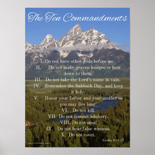10 Gebote Poster (Vorne)