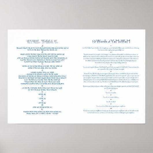 10 Gebote Poster (Vorne)