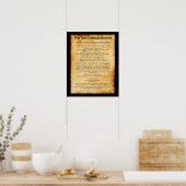 10 Gebote Poster 16 x 20 (Küche)