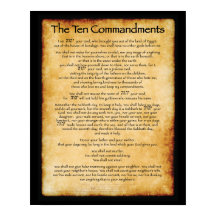10 Gebote Poster 16 x 20