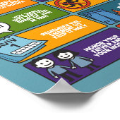 10 Gebote Poster - biblische Wand Art Yahawah (Ecke)