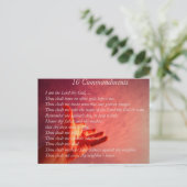 10 Gebote Postkarte (Stehend Vorderseite)