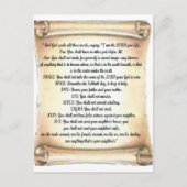 10 Gebote Postkarte (Vorderseite)