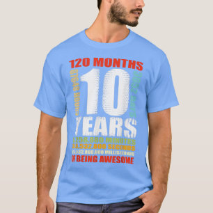 10. Geburtstag 10 Jahre alte Jungen Mädchen Kinder T-Shirt