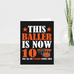 10. Geburtstag 10 Jahre alter Basketball 10. Bi Karte