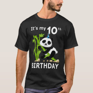 10. Geburtstag 10 Jahre altes Party Tier Panda 7 T-Shirt
