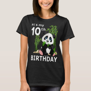 10. Geburtstag 10 Jahre altes Party Tier Panda 8 T-Shirt