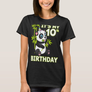 10. Geburtstag 10 Jahre altes Party Tier Panda T-Shirt