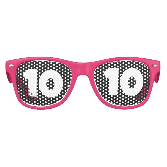 10. GEBURTSTAG 10 PARTY SUNGLASSES SHADES PARTYBRILLE (Vorderseite)
