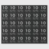 10. Geburtstag: Art Deco Inspiriert Look "10" w/ N Geschenkpapier (Flach)