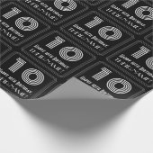 10. Geburtstag: Art Deco Inspiriert Look "10" w/ N Geschenkpapier (Ecke)
