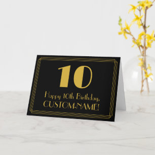 10. Geburtstag: Art Deco inspiriertes Aussehen "10 Karte