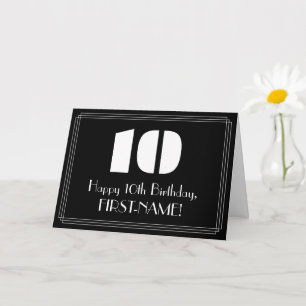 10. Geburtstag: Art Deco inspiriertes Aussehen "10 Karte