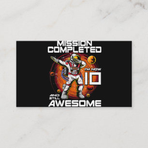 10. Geburtstag Astronaut 10 Jahre alter Weltraum B Begleitkarte