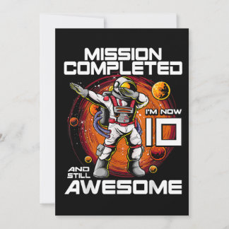 10. Geburtstag Astronaut 10 Jahre alter Weltraum B Einladung