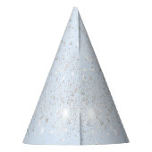 10. Geburtstag Baby Blue Silber Glitzer Staub Name Partyhütchen (Rückseite)