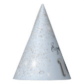 10. Geburtstag Baby Blue Silber Glitzer Staub Name Partyhütchen (Links)