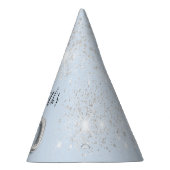 10. Geburtstag Baby Blue Silber Glitzer Staub Name Partyhütchen (Rechts)