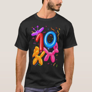 10. Geburtstag Ballon Tiere Ballon Themengeburt T-Shirt