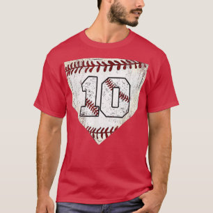 10. Geburtstag Baseball Big Number Ten 10 Jahre al T-Shirt