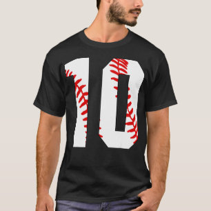 10. Geburtstag Baseball Big Number Ten 10 Jahre al T-Shirt