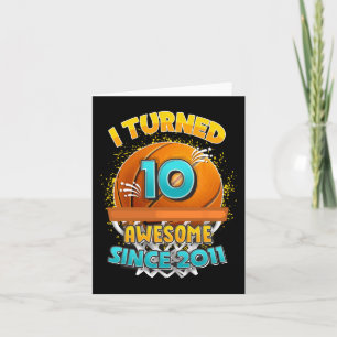 10. Geburtstag Basketball Ich drehte 10 Jahre alt Karte