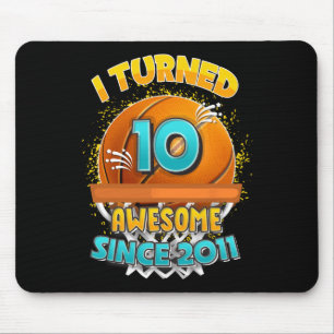 10. Geburtstag Basketball Ich drehte 10 Jahre alt Mousepad