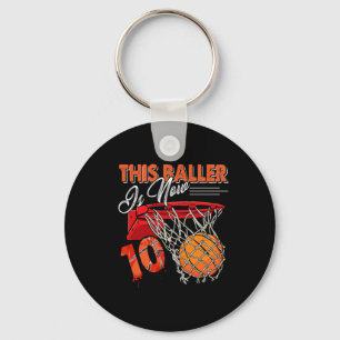 10. Geburtstag Basketball Spaß 10 Jahre Altes Kind Schlüsselanhänger