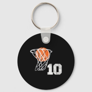 10. Geburtstag Basketball Zehn 10 Jahre Jungen Kin Schlüsselanhänger