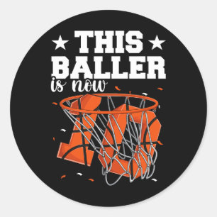 10. Geburtstag Basketballjungen Runder Aufkleber