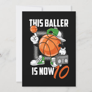 10. Geburtstag Basketballspieler Lustig 10 Jahre a Einladung