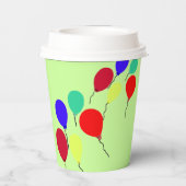 10. Geburtstag Blue Cupcake Balloons JEDES ALTER Pappbecher (Rückseite)