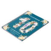 10. Geburtstag Blume Aquamarines Foto Gelbes Gäste Notizblock (Linke Seite)