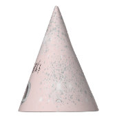 10. Geburtstag blush pink Glitzer Staubname Partyhütchen (Rechts)