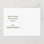 10. Geburtstag: Bold, Fun, Simple, Rainbow 10 Postkarte (Rückseite)