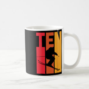 10. Geburtstag Boy Retro Ski Lover Skier 10 Jahre Kaffeetasse