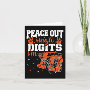10. Geburtstag Boys Basketball Peace Out Single Di Karte