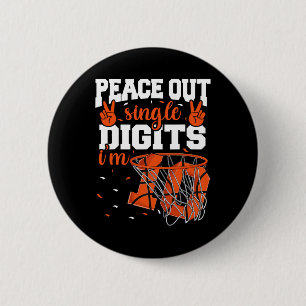 10. Geburtstag Boys Bysketbyll Peace Out Single Di Button