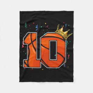 10. Geburtstag Bysketbyll Big Number 10 Year Old B Fleecedecke