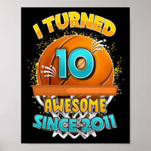 10. Geburtstag Bysketbyll ich ein 10-jähriges Gesc Poster