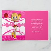 10. Geburtstag Cheerleader Dancing, Stars in Blend Karte (Innenseite)