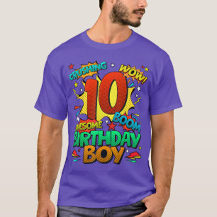 10. Geburtstag Comic-Stil Jungen 10 Jahre alte Ges T-Shirt