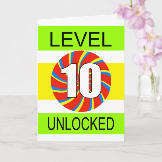 10. Geburtstag Computer Gamer Karte (Orchidee)