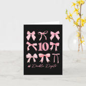 10. Geburtstag Coquette Bow Doppelziffern Geburtst Karte (Gelbe Blume)