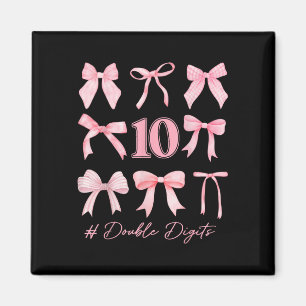 10. Geburtstag Coquette Bow Doppelziffern Geburtst Magnet