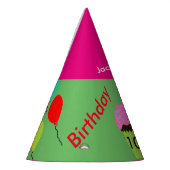 10. Geburtstag Cupcake Balloons Personalisiert Hat Partyhütchen (Links)