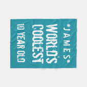 10. Geburtstag der Coolststen 10-jährigen Aquamari Fleecedecke (Vorderseite (Horizontal))