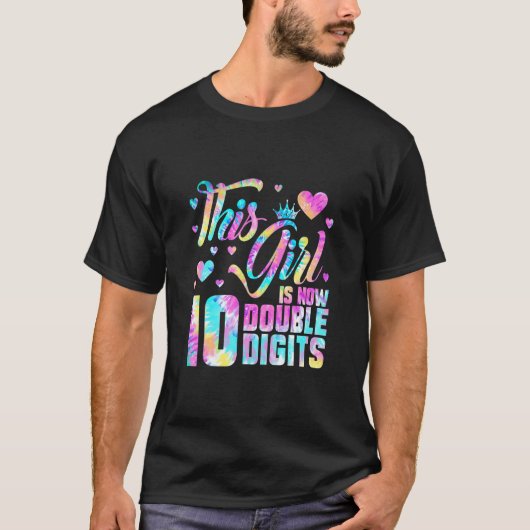 10. Geburtstag dieses Mädchen ist jetzt 10 doppelt T-Shirt (Vorderseite)