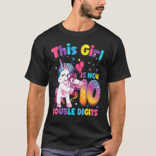 10. Geburtstag dieses Mädchen ist jetzt 10 zweiste T-Shirt