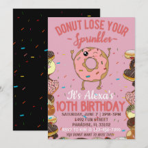 10. Geburtstag Donut Thema Lustige Mädchen Party